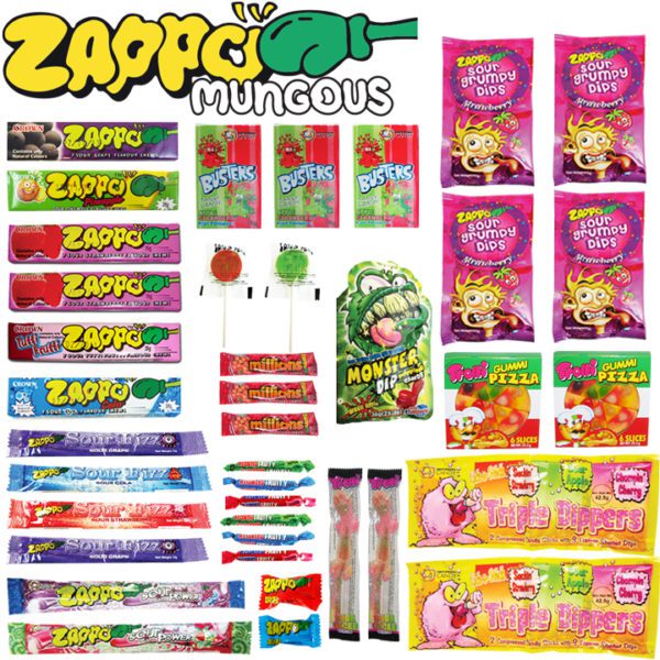 Zappomungous Showbag Zappo Sour Lollies Confectionery