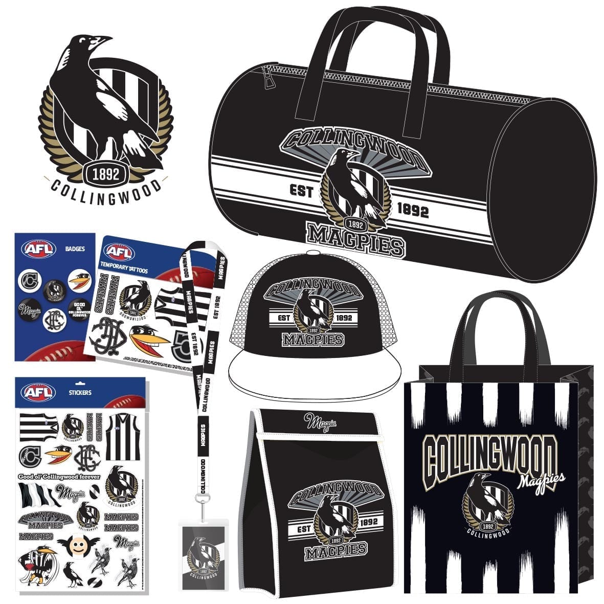Collingwood Magpies Showbag AFL Merchandise Online Fast Delivery!