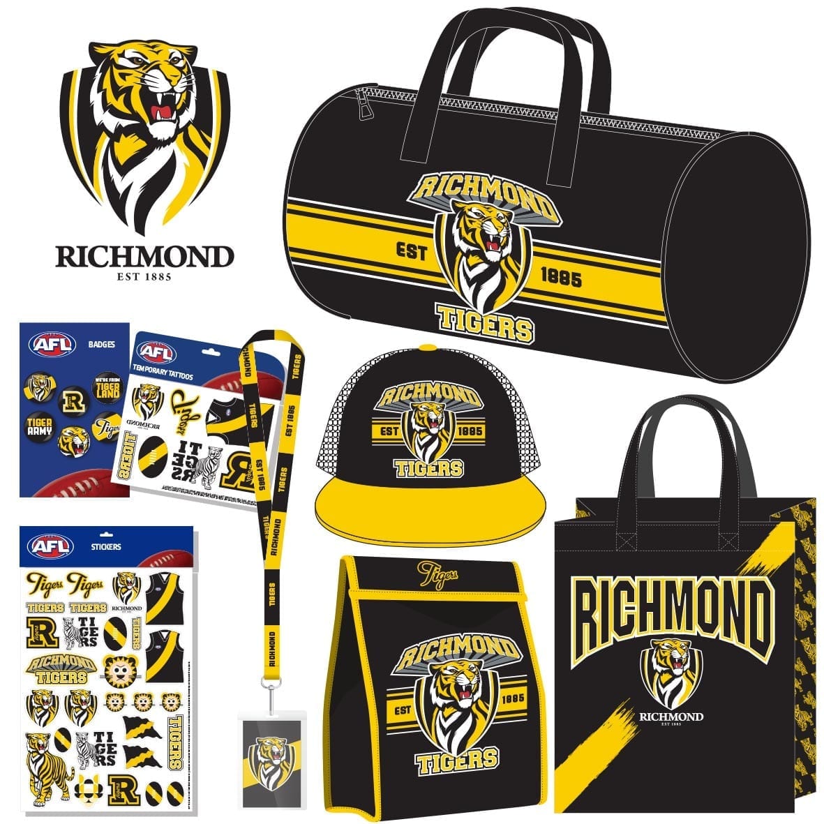 AFL Richmond Tigers Showbag Official Tigerland AFL Merchandise