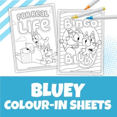 Bluey color sheet