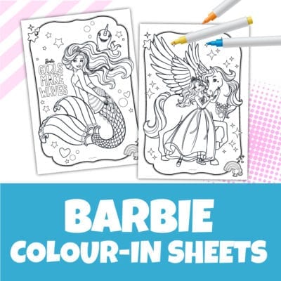 barbie color sheet