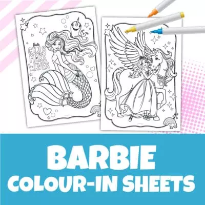 barbie color sheet