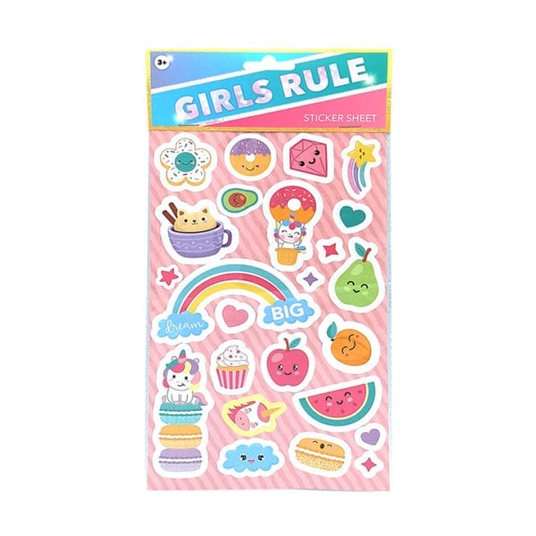Girls Rule Mini Bag Stickers