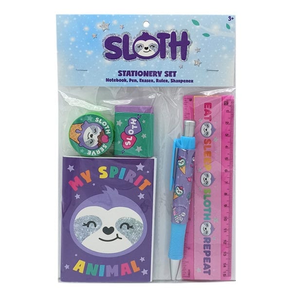 Sloth Showbag merchandise toy product stationery accessories bag