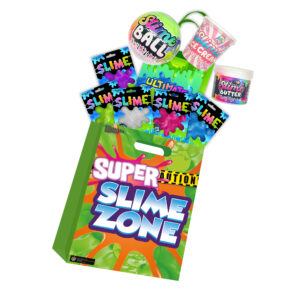 Slime Super Bag Australia with colourful slime and toys