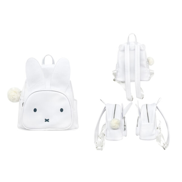 Miffy Mini Backpack front, side and back views