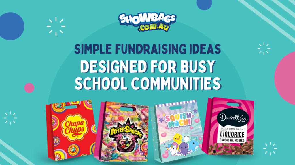 School fundraising showbags arranged for a simple product-based fundraising campaign