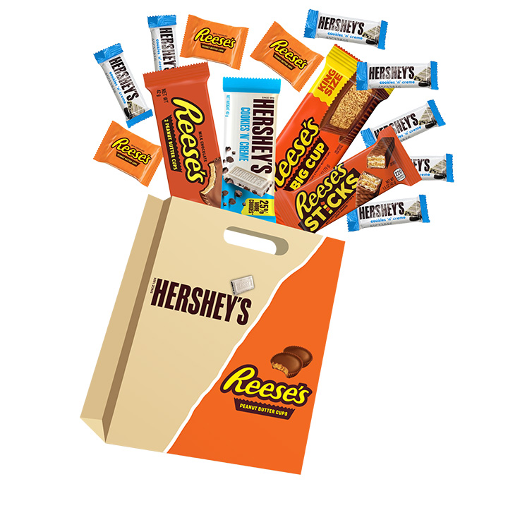 Reeses and Hershey Showbag with reese's chocolate and hersheys cookies and cream Australia