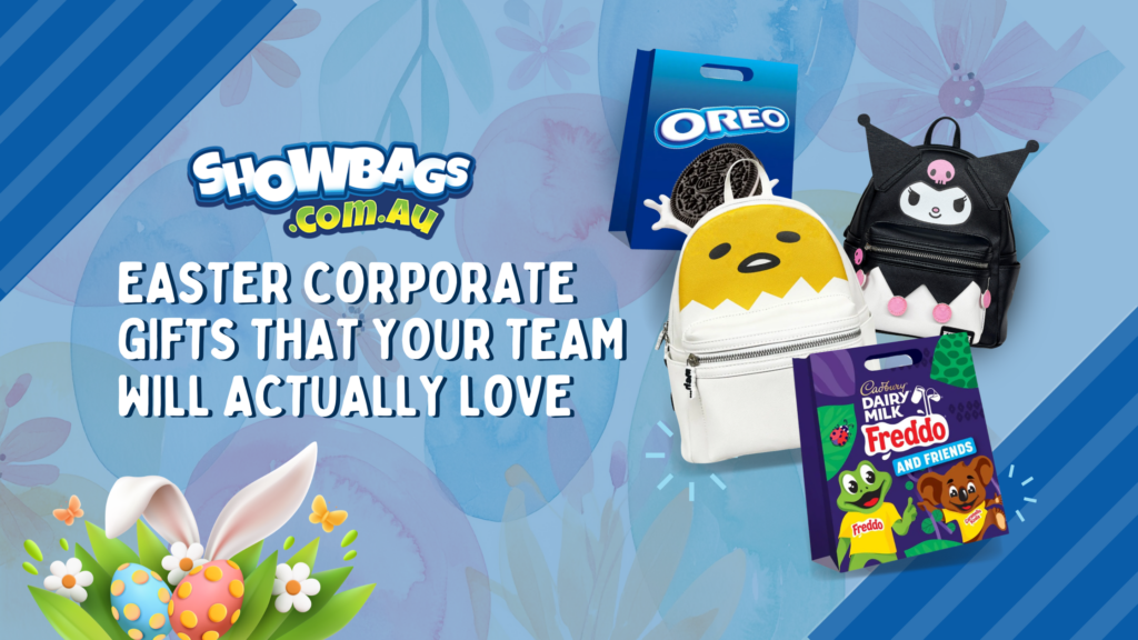 Easter corporate gifts Australia including chocolate and mini backpacks